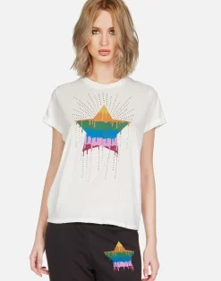 Outlet Crystal Dripping Star Vintage S/S Tee | Edda By Women Short Sleeve