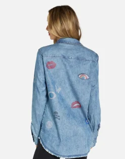Discount Crystal Elements Button Up In | Sloane By Women Long Sleeve