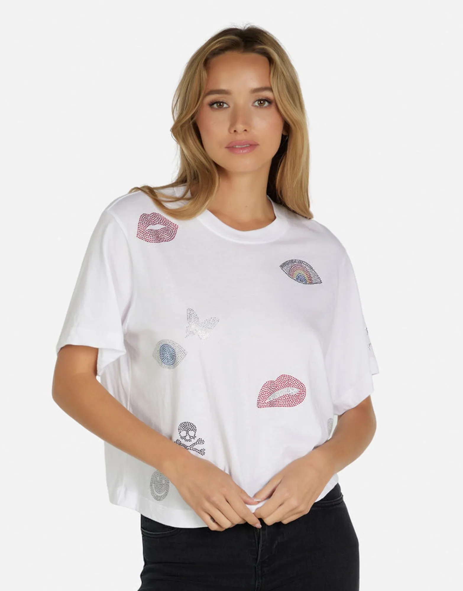 Cheap Crystal Elements Crop Tee In | Rue By Women Short Sleeve