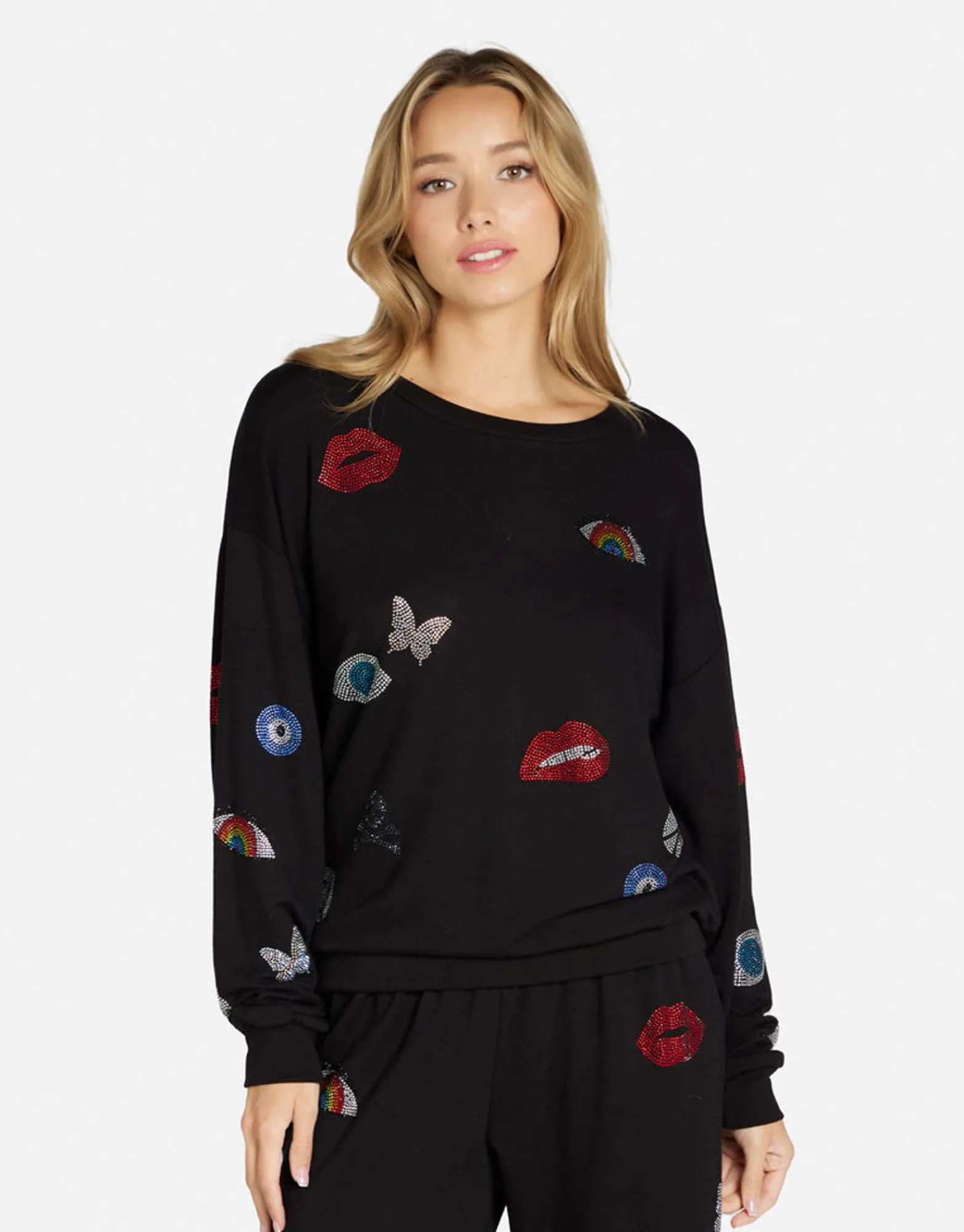Clearance Crystal Elements Pullover In | Babbs By Women Long Sleeve