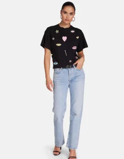 Hot Crystal Glam Women'S Tee In | Rue X By Women Short Sleeve