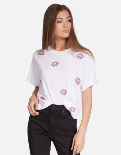 Best Sale Crystal Kisses Boxy Crop Tee In | Rue By Women Short Sleeve