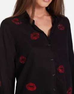 Best Crystal Kisses Button Up Shirt In | Sloane By Women Long Sleeve