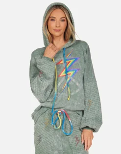 Sale Crystal Lightning Peace Boyfriend Hoodie | Serilda By Women Hoodies