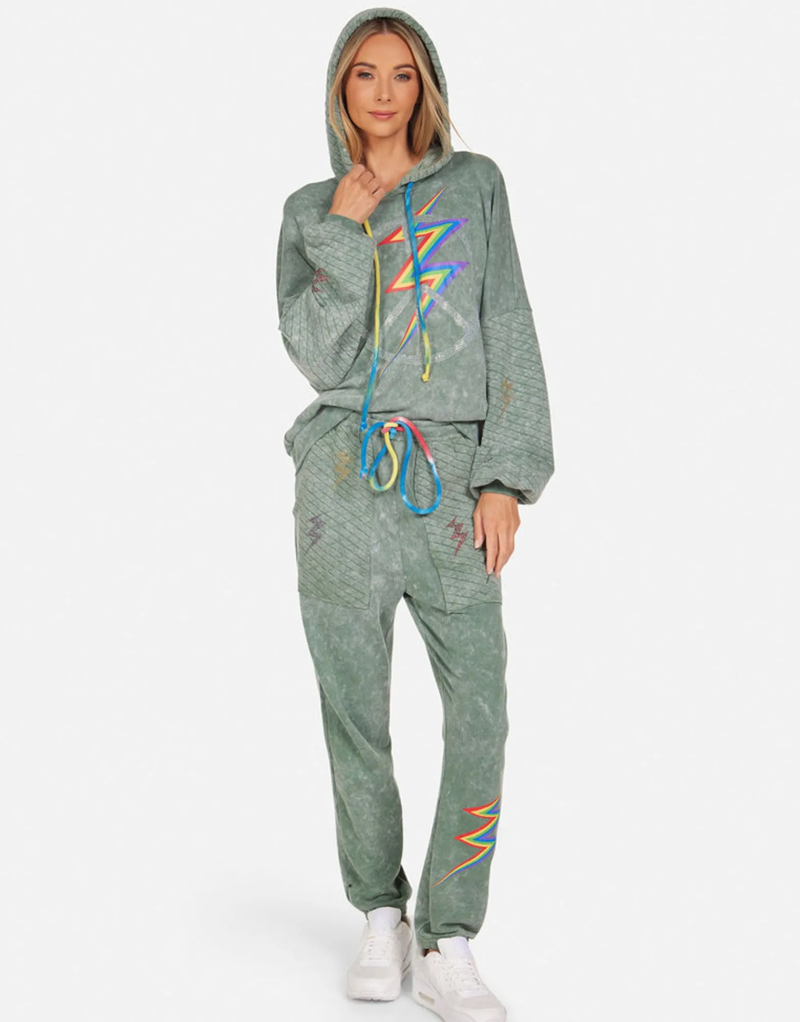 Sale Crystal Lightning Peace Boyfriend Hoodie | Serilda By Women Hoodies