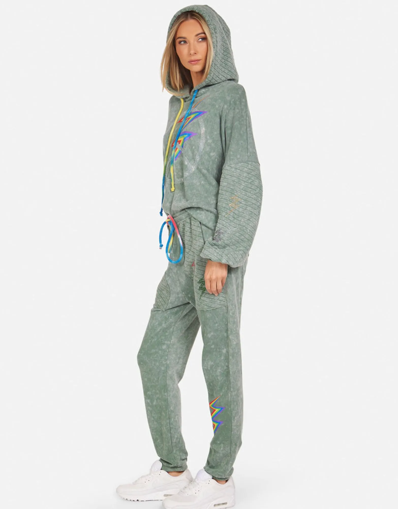 Sale Crystal Lightning Peace Boyfriend Hoodie | Serilda By Women Hoodies