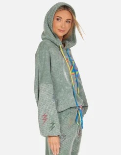 Sale Crystal Lightning Peace Boyfriend Hoodie | Serilda By Women Hoodies