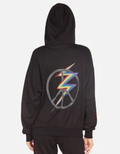 Shop Crystal Lightning Peace Women'S Hoodie | Harmony By Women Hoodies
