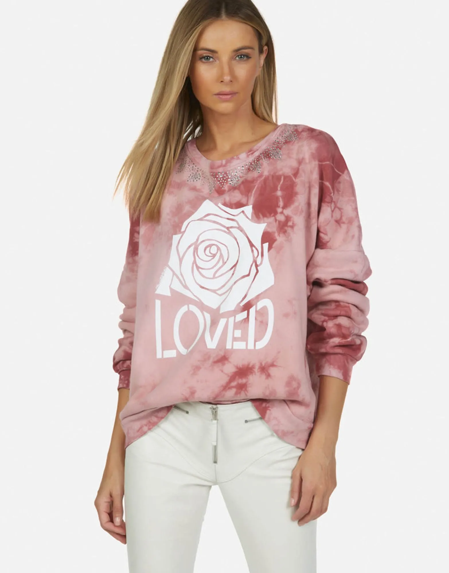 Best Crystal Loved Rose L/S Pullover | Sierra By Women Long Sleeve