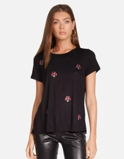 Clearance Crystal Mushrooms Classic Tee In | Janie By Women Short Sleeve