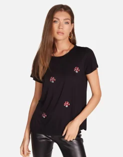 Clearance Crystal Mushrooms Classic Tee In | Janie By Women Short Sleeve