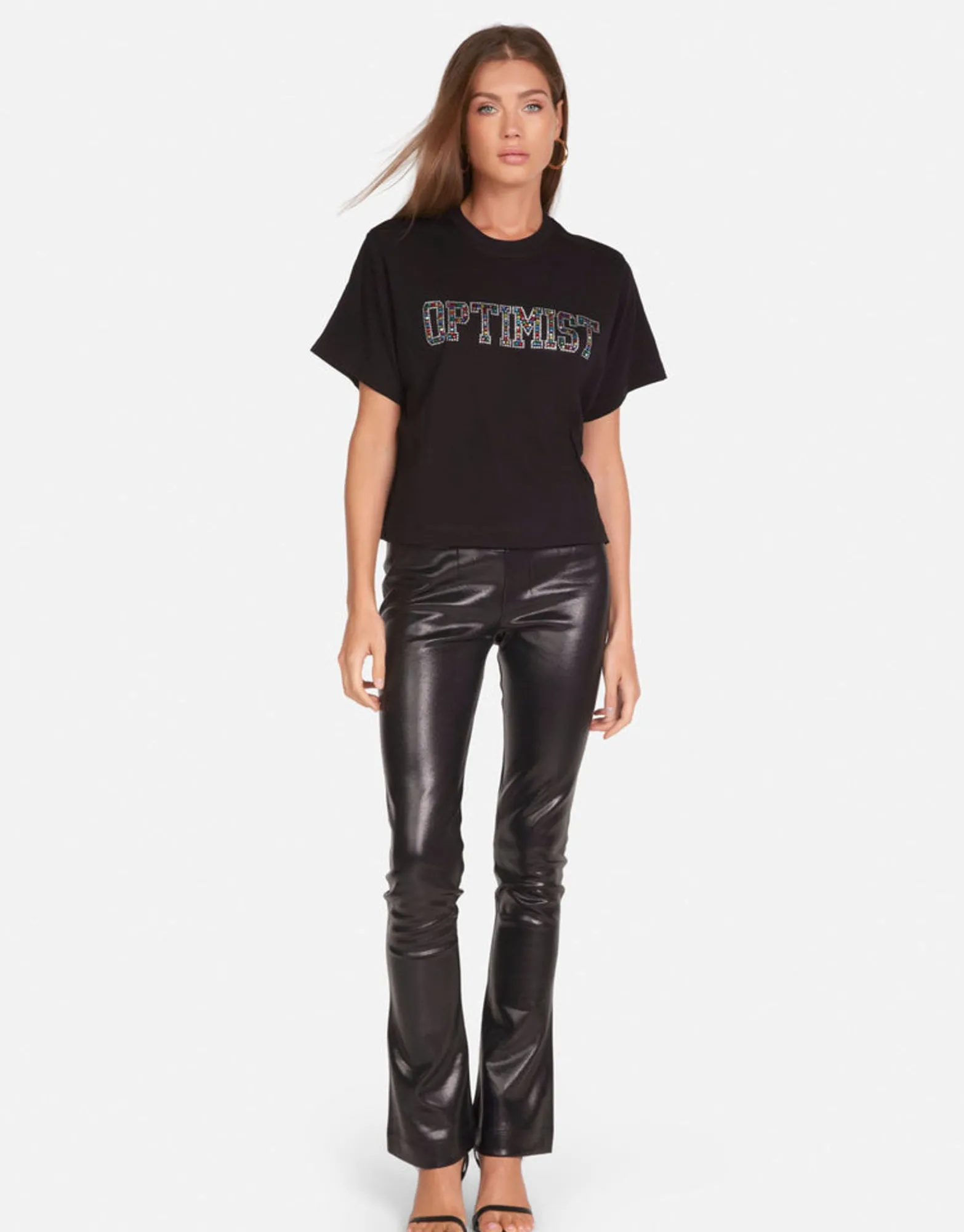 Online Crystal Optimist Boxy Crop Top In | Rue By Women Short Sleeve