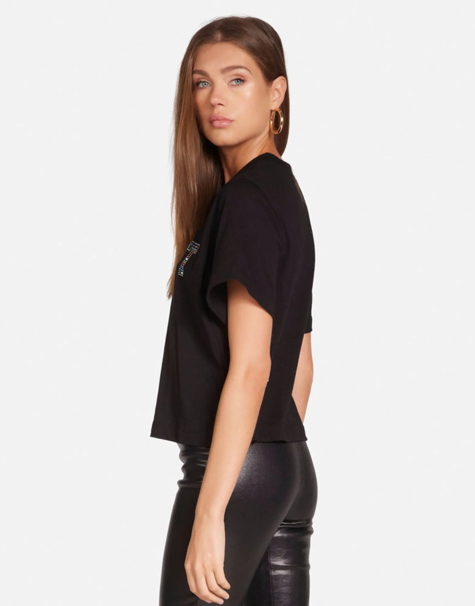Online Crystal Optimist Boxy Crop Top In | Rue By Women Short Sleeve