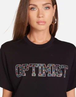 Online Crystal Optimist Boxy Crop Top In | Rue By Women Short Sleeve