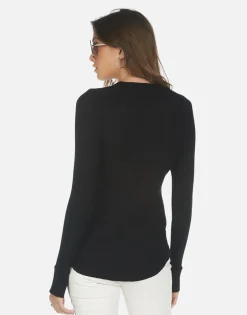 Fashion Crystal Poison Cat Dragged In Fitted Top | Mckinley X By Women Long Sleeve