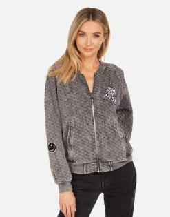 Shop Crystal Tiger Peace Bomber Jacket | Sherine X By Women Jackets