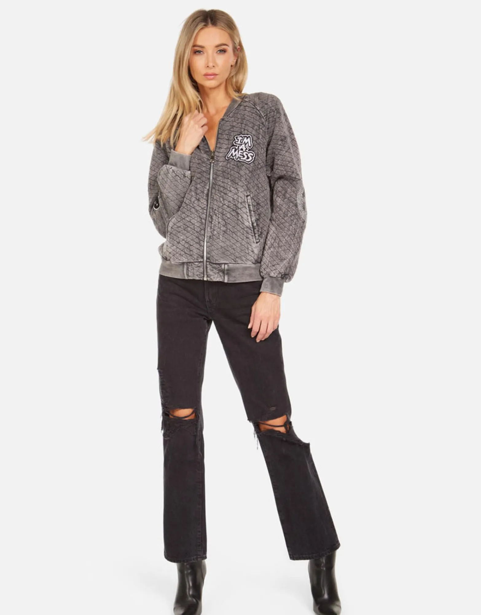 Shop Crystal Tiger Peace Bomber Jacket | Sherine X By Women Jackets