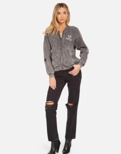 Shop Crystal Tiger Peace Bomber Jacket | Sherine X By Women Jackets