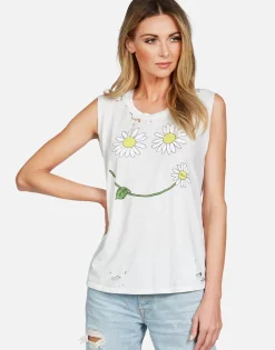 Shop Daisy Happyface Scoop Neck Muscle Tank | Kel By Women Tanks