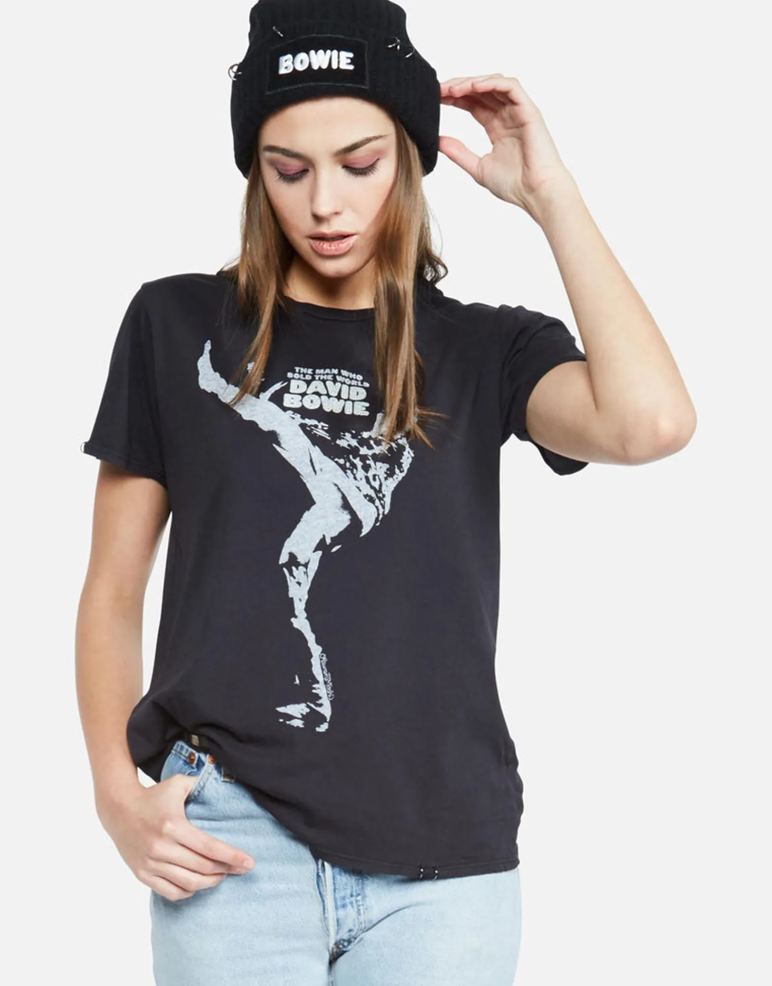 Store David Bowie Classic Tee W/ Metal Ring Trim | Wolf By Women Short Sleeve