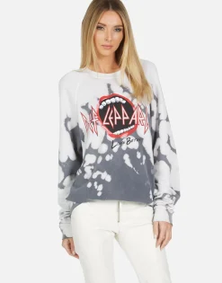 Best Sale Def Leppard Love Bites Ii L/S Raglan Pullover | Anela By Women Long Sleeve