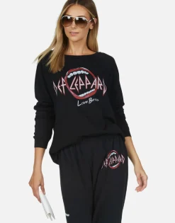 Sale Def Leppard Love Bites L/S Vintage Pullover By Women Long Sleeve