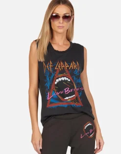 Hot Def Leppard Love Bites Scoop Neck Muscle Tank | Kel By Women Tanks