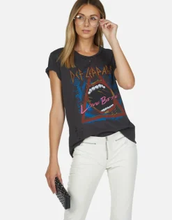 Outlet Def Leppard Love Bites Vintage Band Tee By Women Short Sleeve