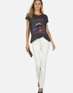 Outlet Def Leppard Love Bites Vintage Band Tee By Women Short Sleeve