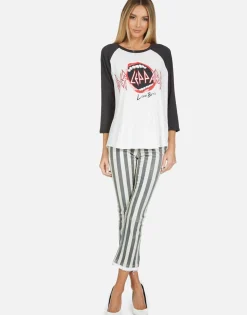 Fashion Def Leppard Love Bites Vintage Baseball Tee By Women Short Sleeve