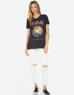 Fashion Def Leppard Pyromania Boyfriend Tee | Wolf X By Women Short Sleeve