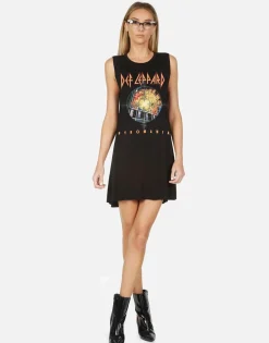 Clearance Def Leppard Pyromania Mini Dress | Deanna X By Women Dresses