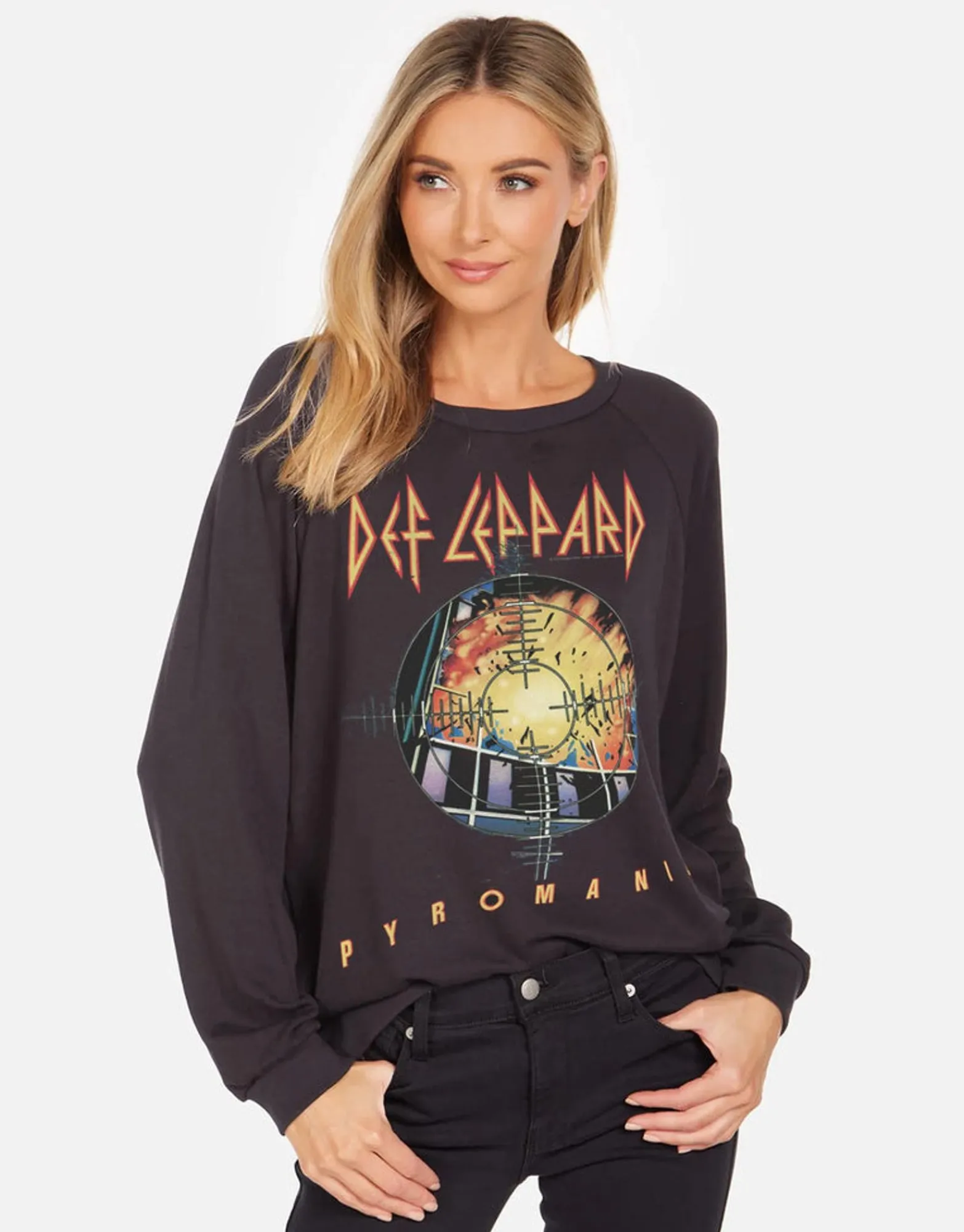 Clearance Def Leppard Pyromania Pullover In | Noleta X By Women Long Sleeve