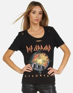 New Def Leppard Pyromania Vintage Tee | Myra X By Women Short Sleeve