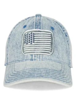 Outlet Denim Flag Patch Hat In | Reina By Hats