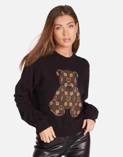 Online Designer Bear Crop Pullover In | Spalding By Women Long Sleeve