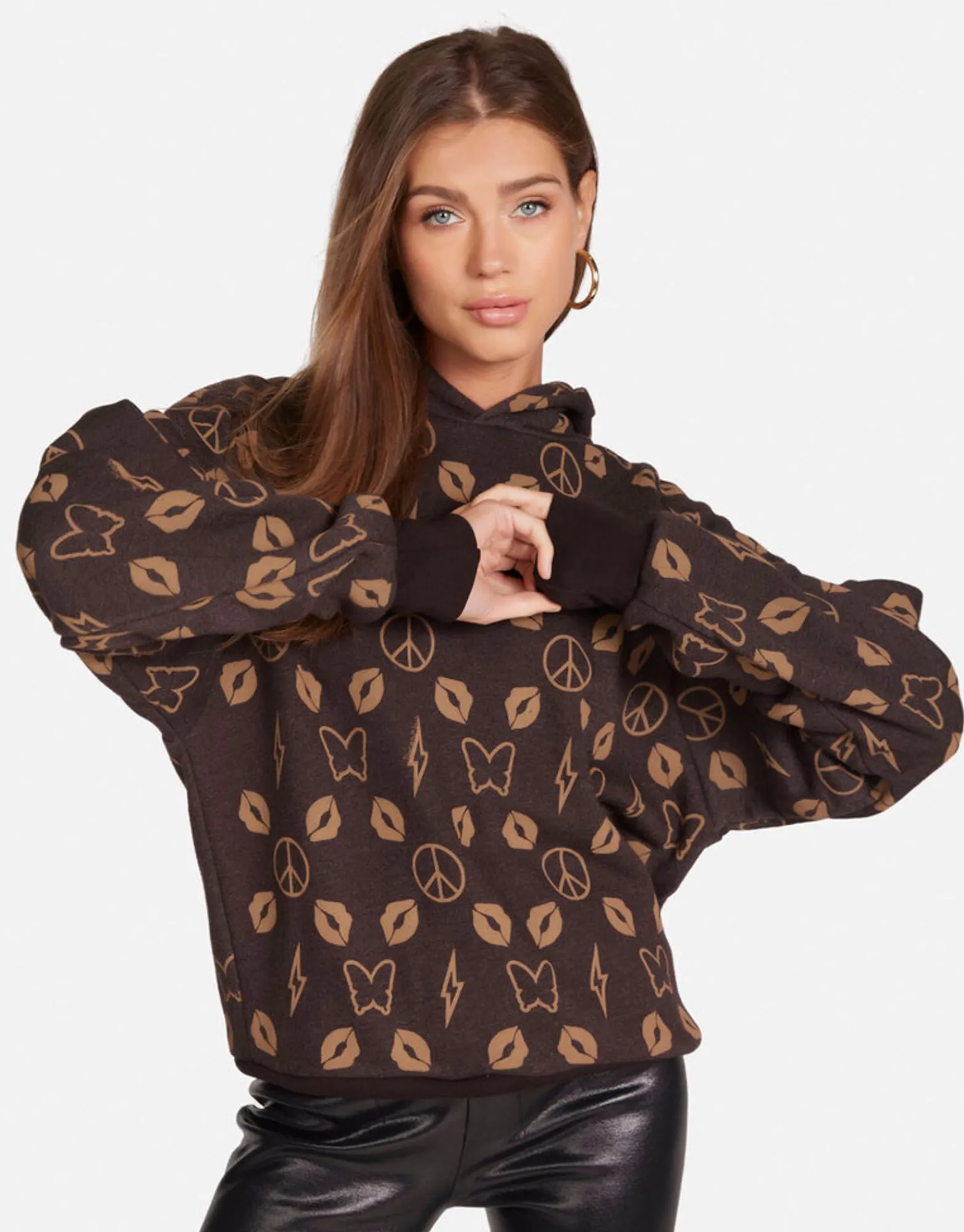 Cheap Designer Bear Hoodie In Brown | Trina By Women Hoodies