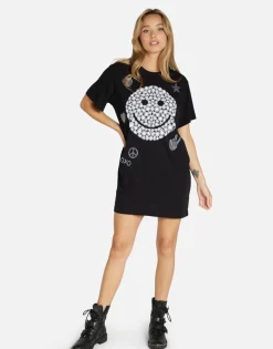 Outlet Diamond Happyface T Shirt Dress In | Misty By Women Dresses