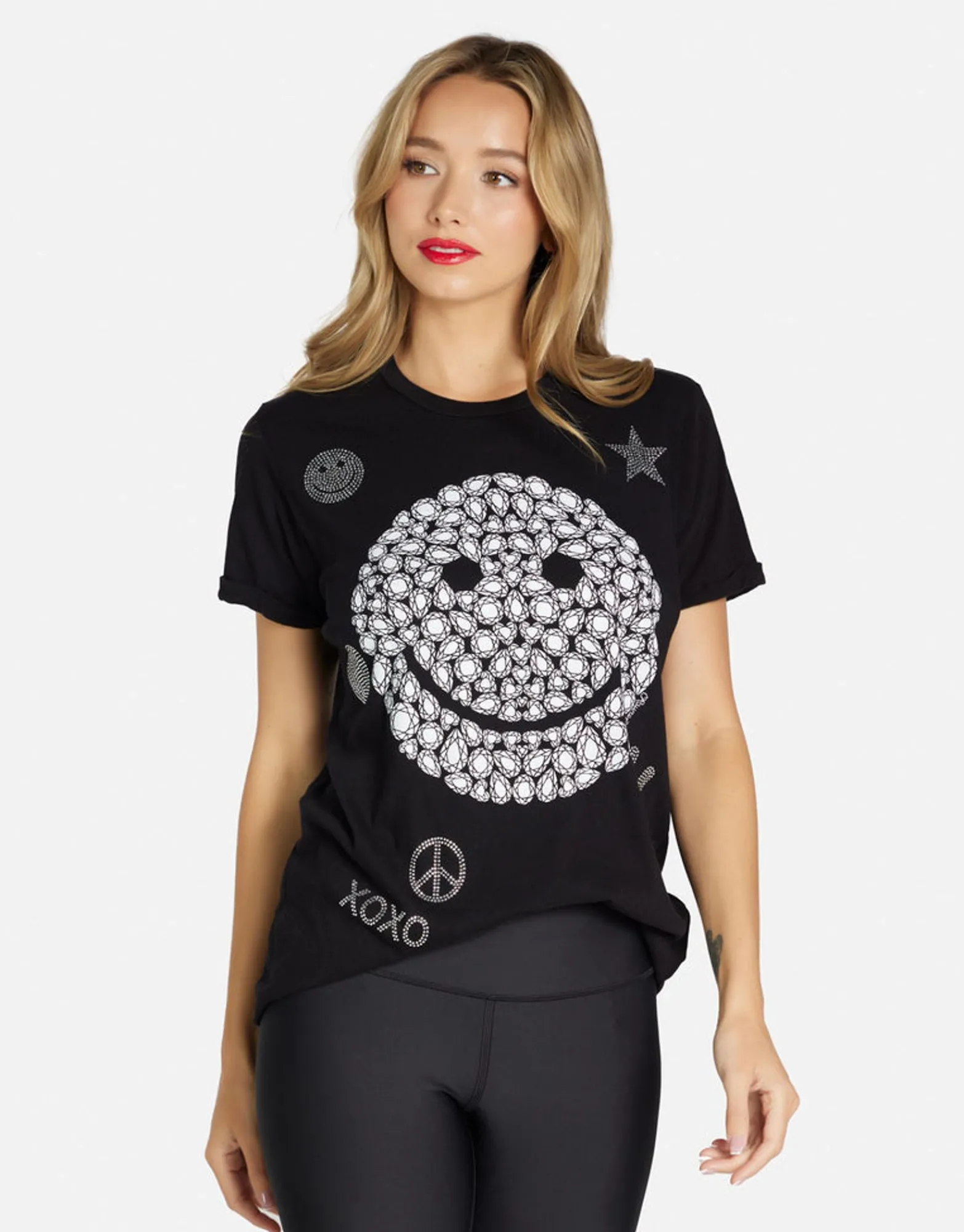 Store Diamond Happyface Vintage Tee In | Edda By Women Short Sleeve