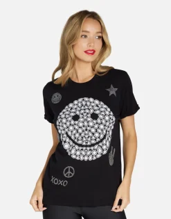 Store Diamond Happyface Vintage Tee In | Edda By Women Short Sleeve