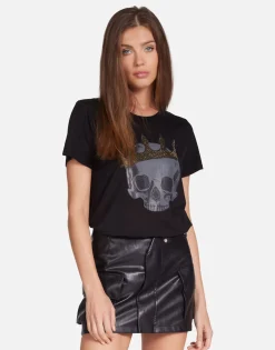 Best Sale Diamond Royal Skull Boyfriend Tee In | Wolf By Women Short Sleeve