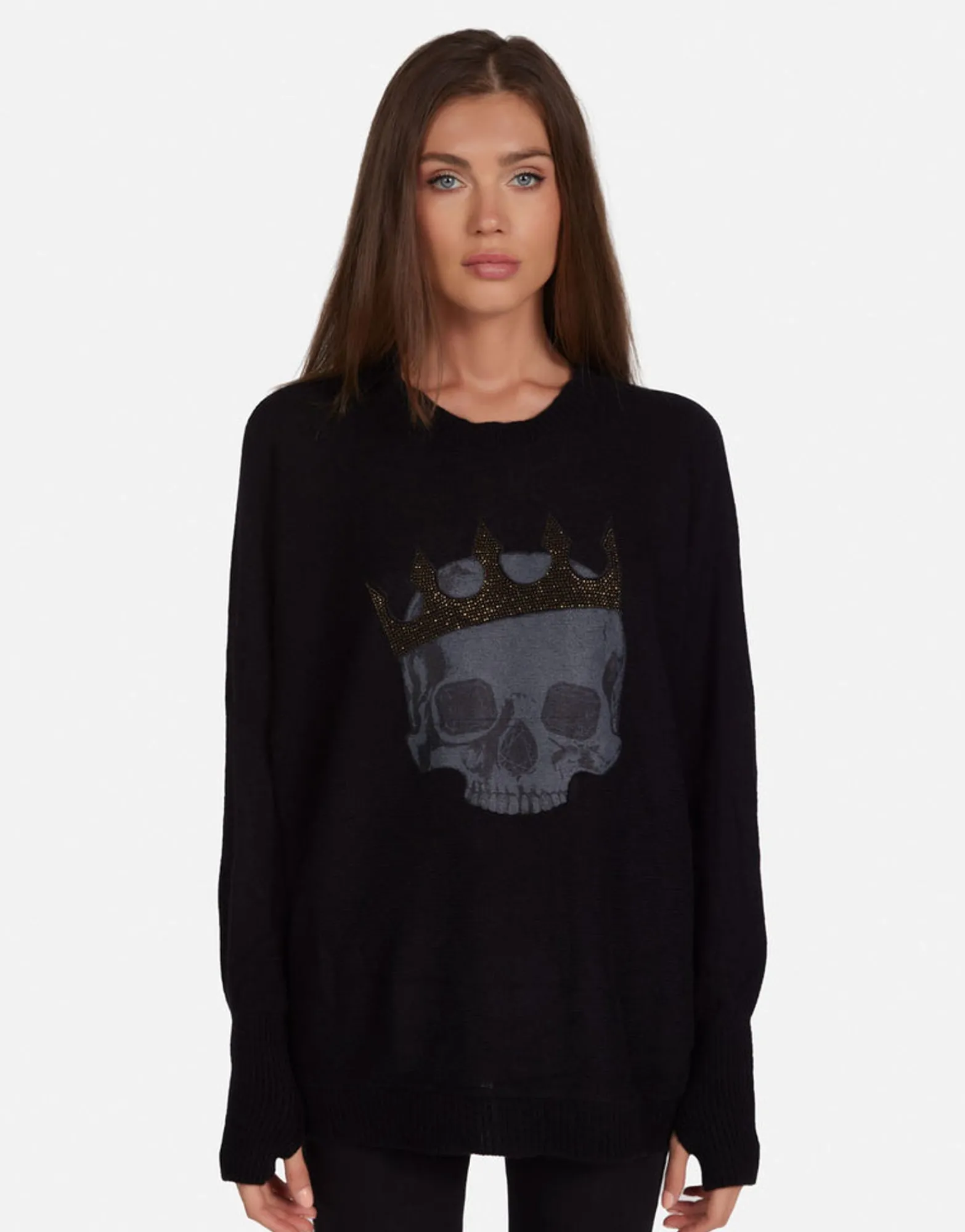 Hot Diamond Royal Skull Cashmere Sweater In | Ladona By Women Sweaters & Knits