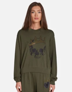 Store Diamond Royal Skull Pullover In | Spalding By Women Long Sleeve