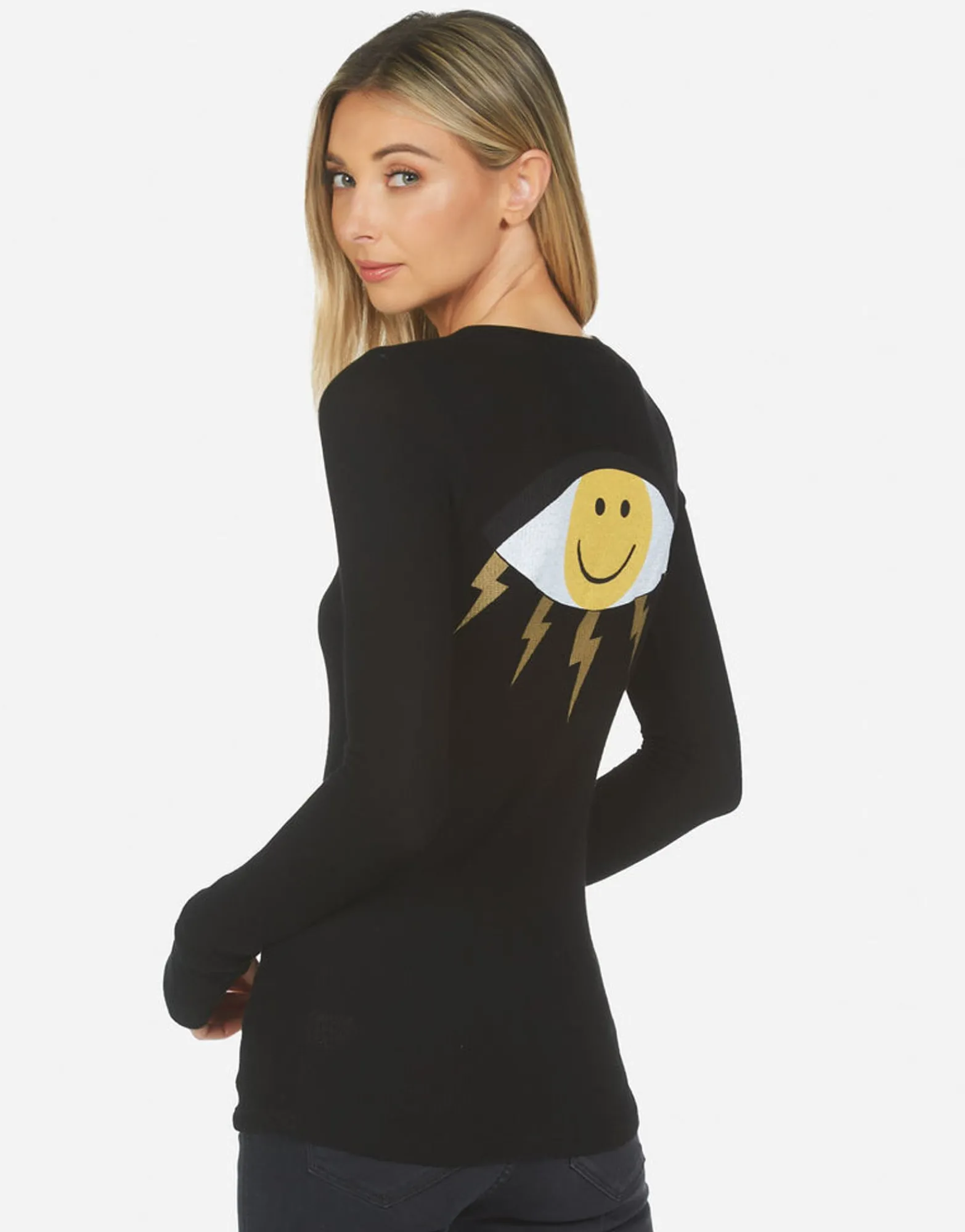Fashion Diem Punk Happy Eye Women Long Sleeve