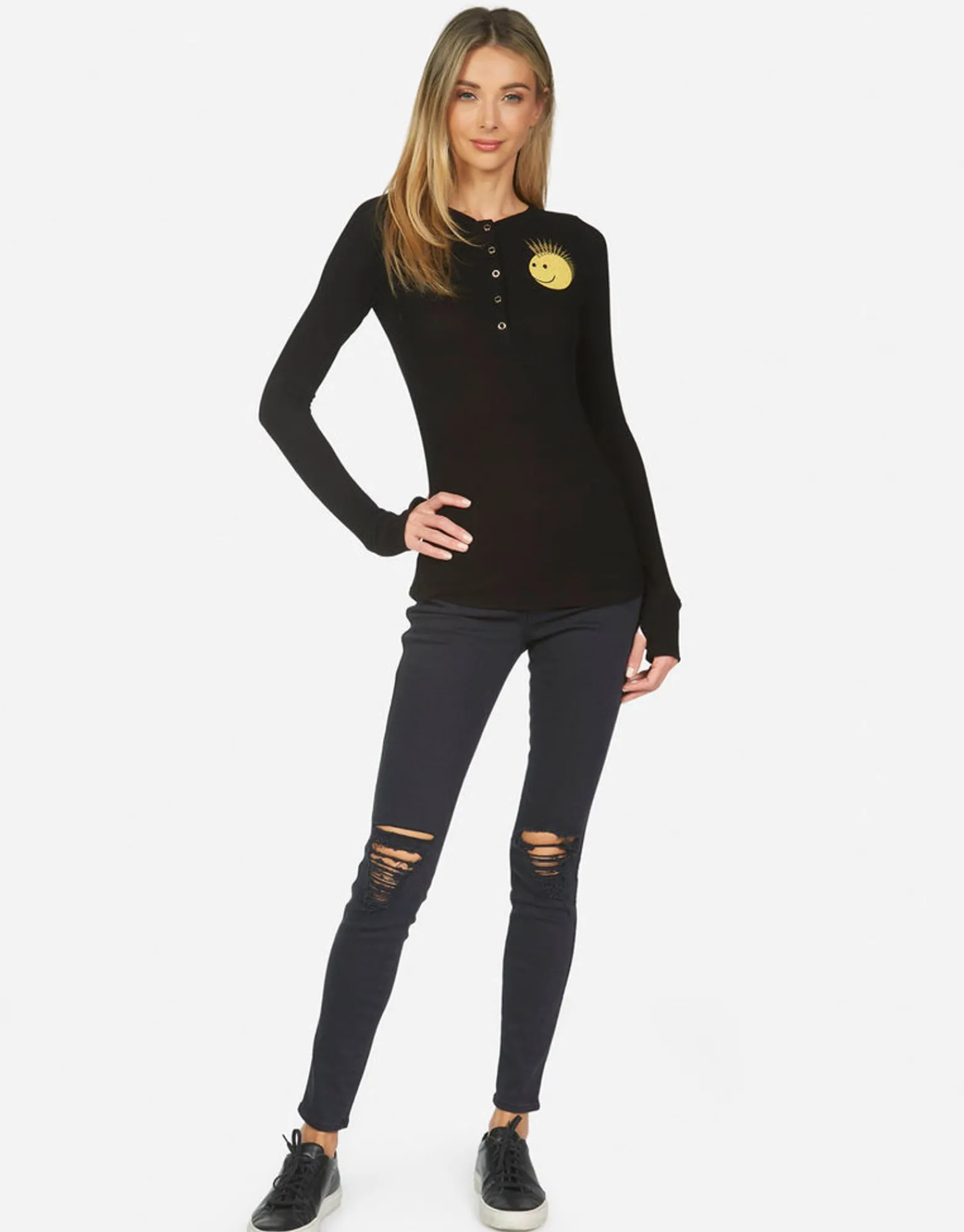Fashion Diem Punk Happy Eye Women Long Sleeve