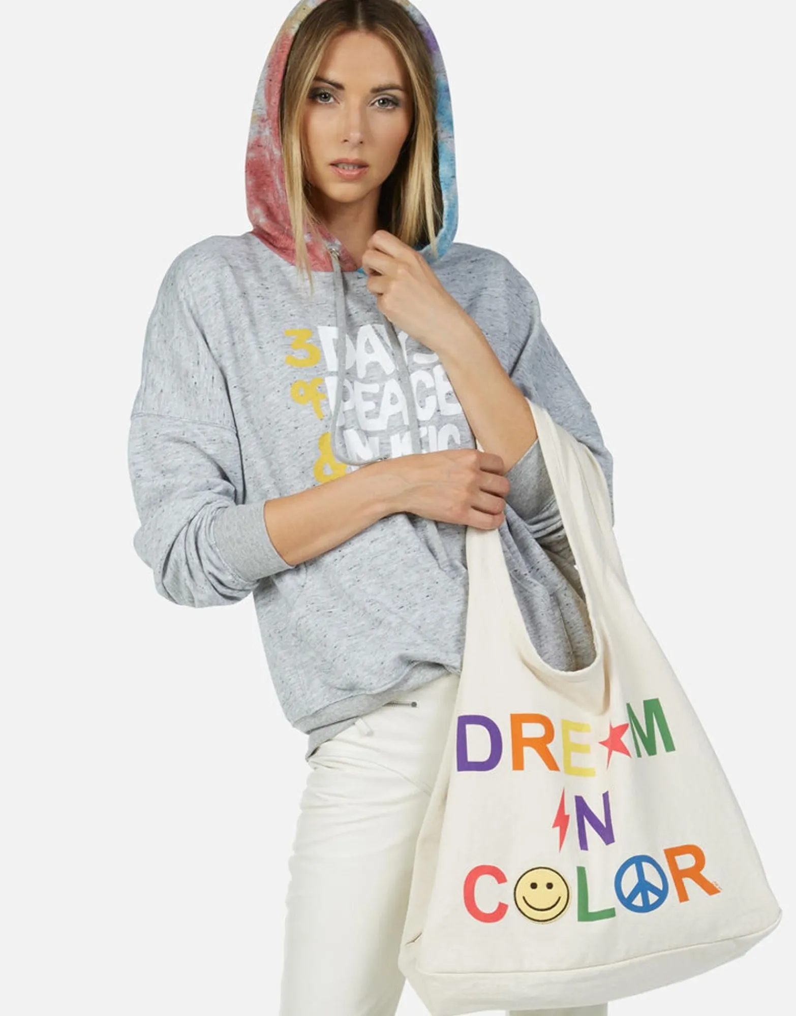 Outlet Dream In Color Canvas Tote Bag | Taylor By Bags