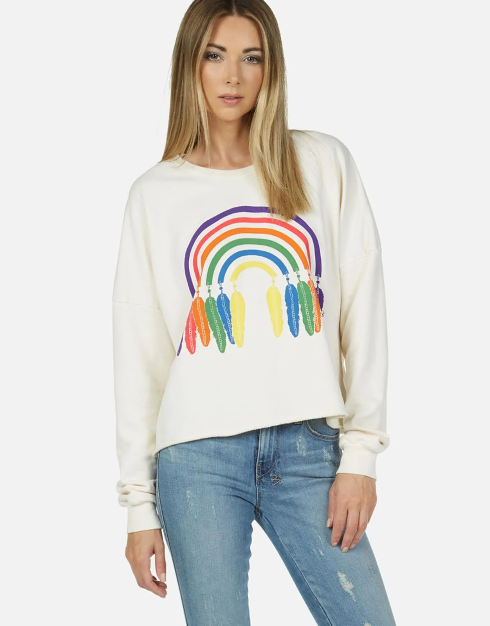 Cheap Dream Rainbow L/S Crop Pullover | Lee By Women Long Sleeve