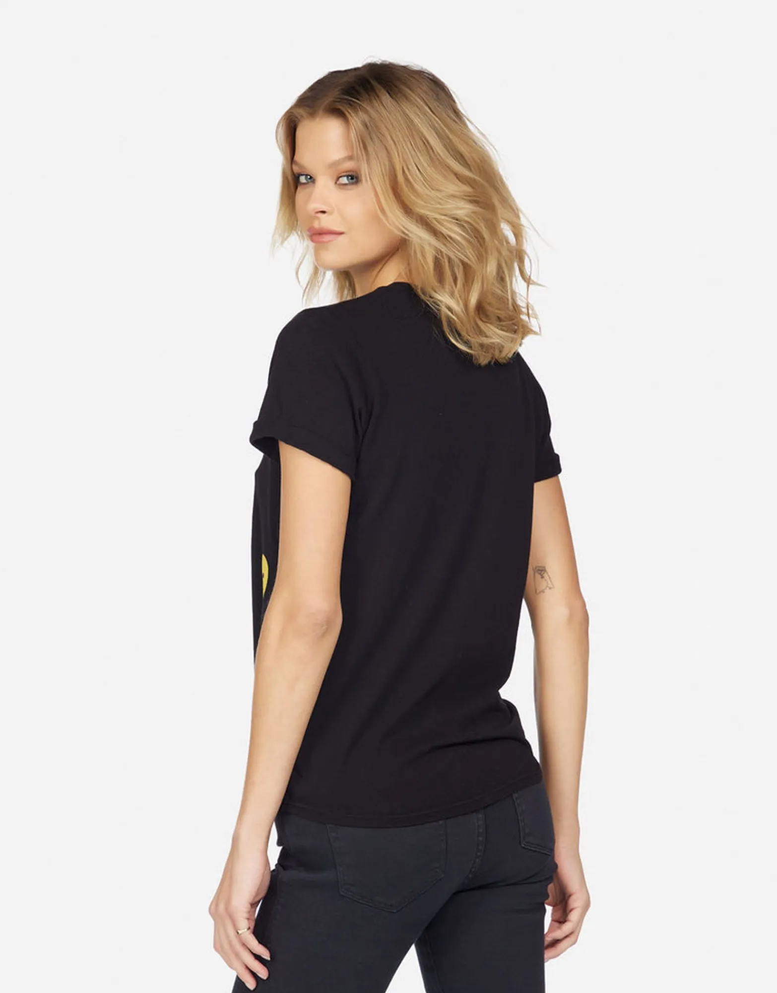 Fashion Edda All Over Yellow Smiley Women Short Sleeve