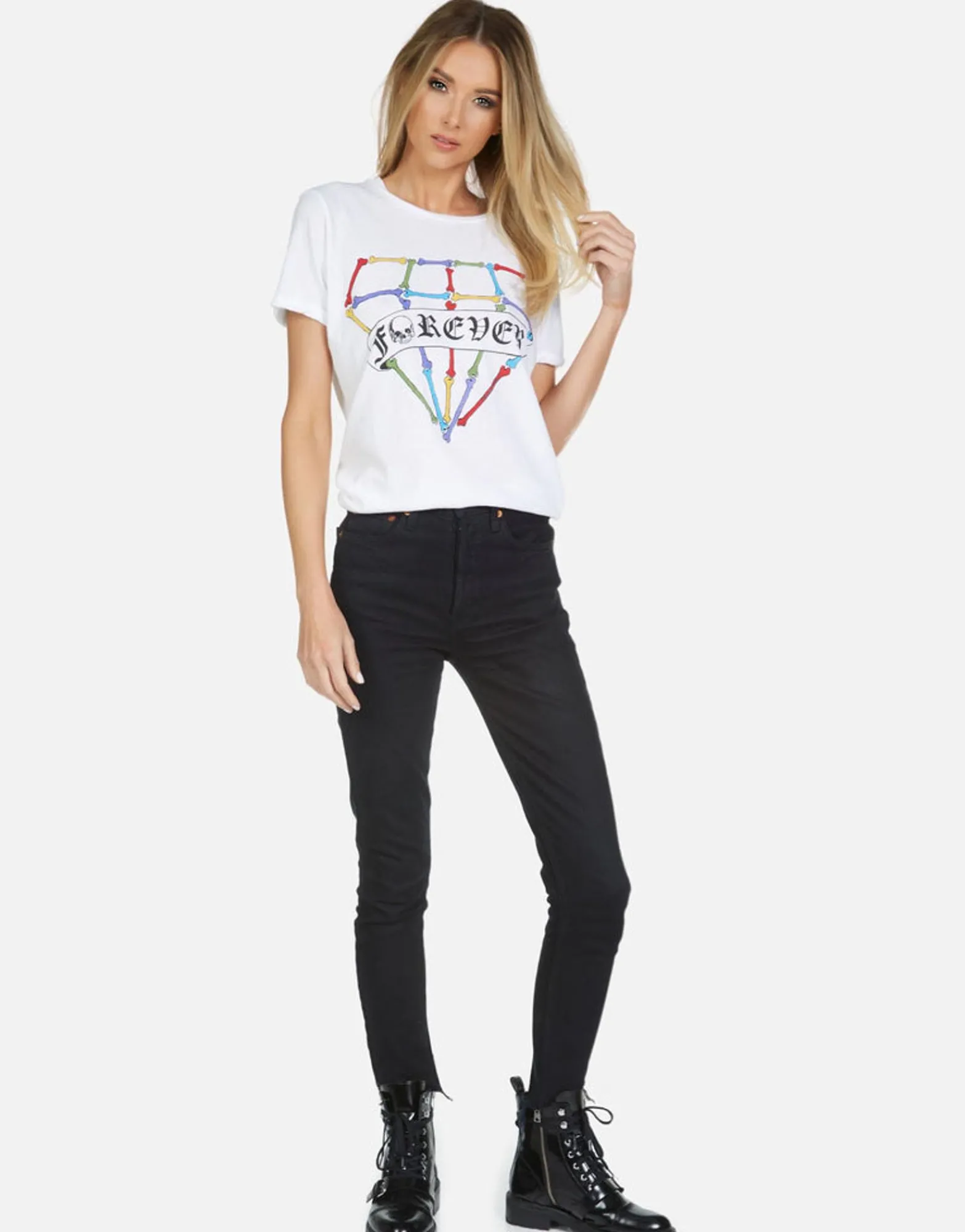 Best Edda Bone Diamond Women Short Sleeve