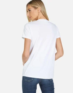Clearance Edda Crystal Tiger Head Women Short Sleeve